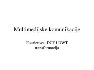 multimedijske komunikacije