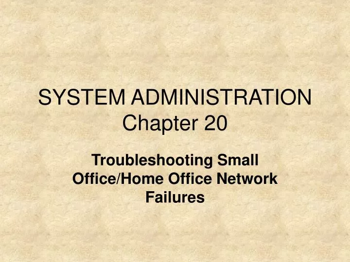 system administration chapter 20