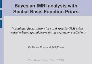Bayesian fMRI analysis with Spatial Basis Function Priors