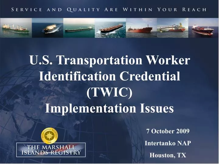 u s transportation worker identification credential twic implementation issues