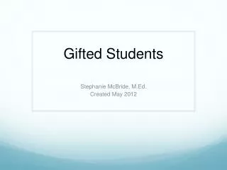 Gifted Students