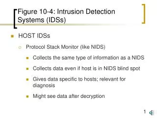 Figure 10-4: Intrusion Detection Systems (IDSs)