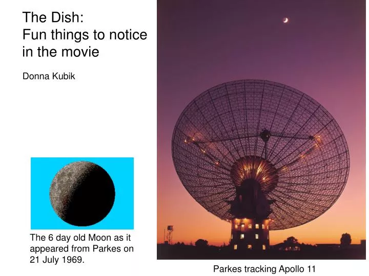 the dish fun things to notice in the movie