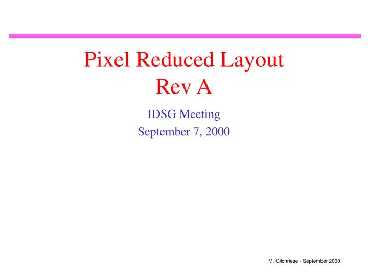 pixel reduced layout rev a