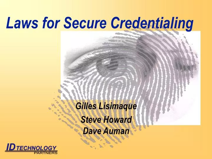 laws for secure credentialing