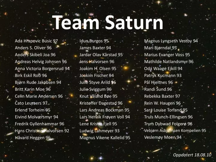 team saturn