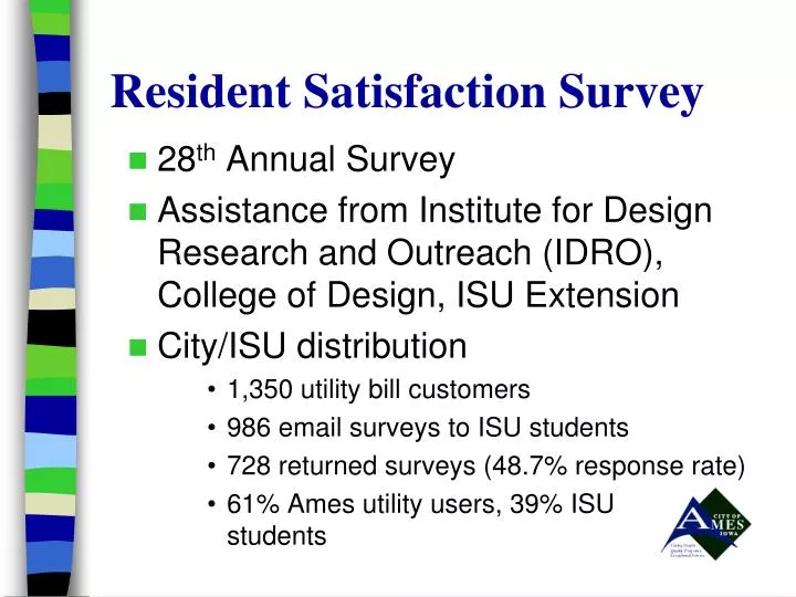 resident satisfaction survey