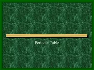 periodic table