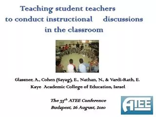 Teaching student teachers to conduct instructional discussions in the classroom