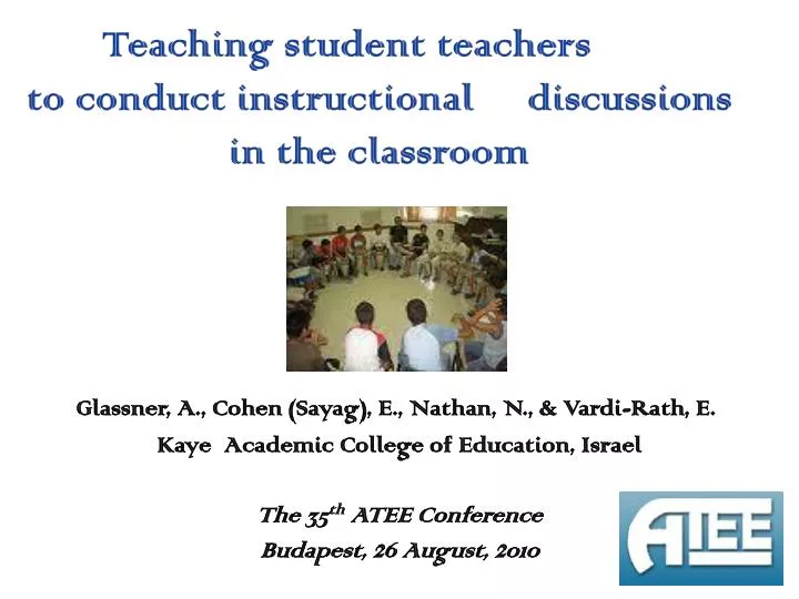 teaching student teachers to conduct instructional discussions in the classroom