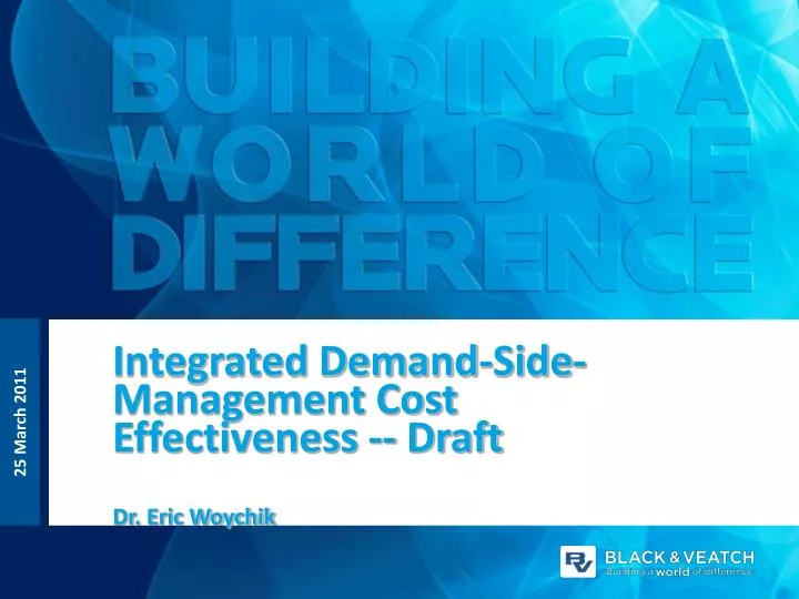 integrated demand side management cost effectiveness draft dr eric woychik