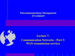 Telecommunications Management 273-436/635