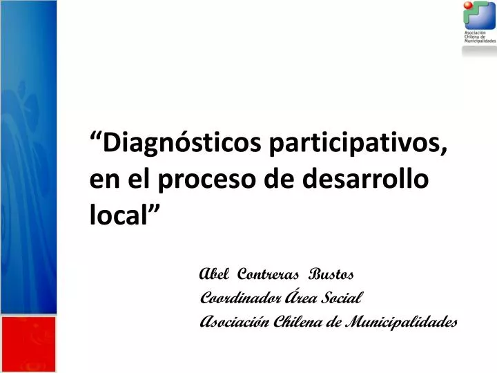 diagn sticos participativos en el proceso de desarrollo local