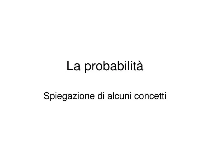 la probabilit