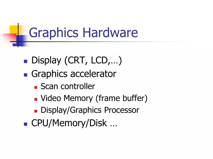 graphics hardware