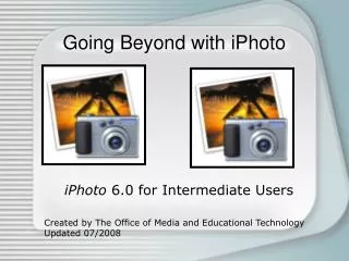 Going Beyond with iPhoto