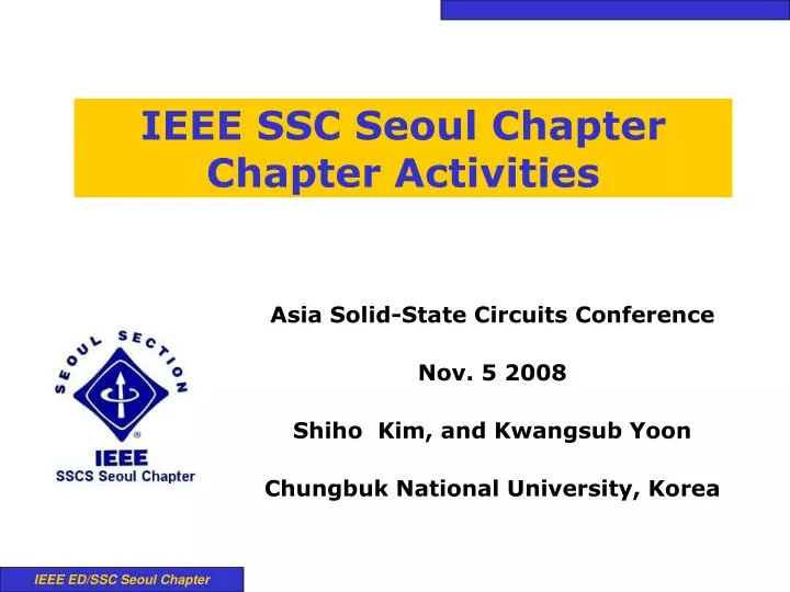 ieee ssc seoul chapter chapter activities