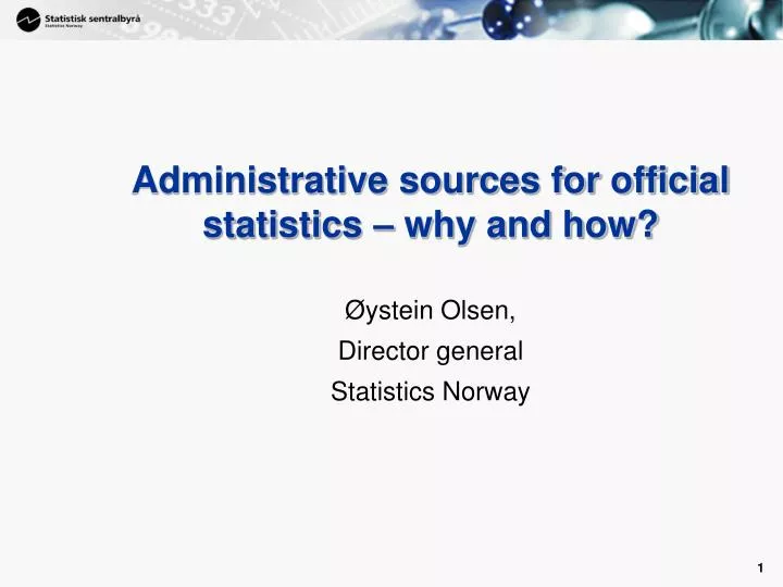 administrative sources for official statistics why and how