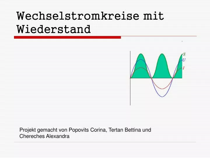 wechselstromkreise mit wiederstand