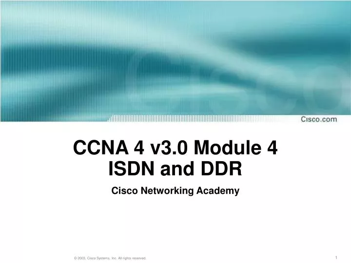 ccna 4 v3 0 module 4 isdn and ddr