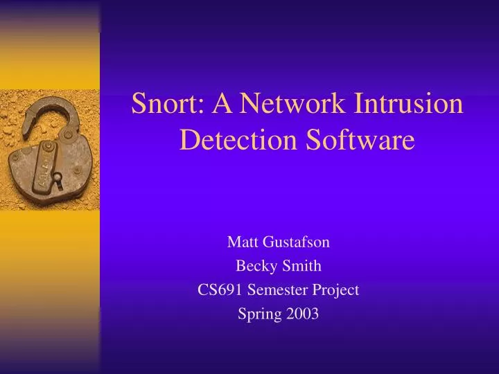snort a network intrusion detection software
