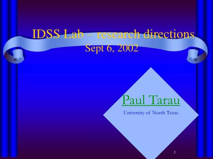idss lab research directions sept 6 2002