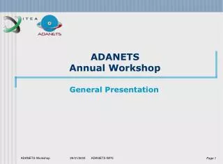 ADANETS Annual Workshop