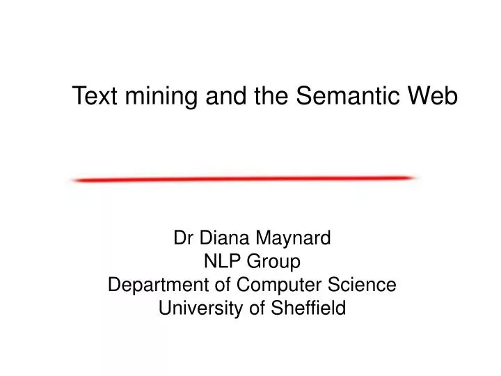 text mining and the semantic web