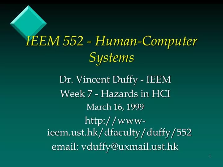ieem 552 human computer systems