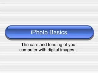 iPhoto Basics