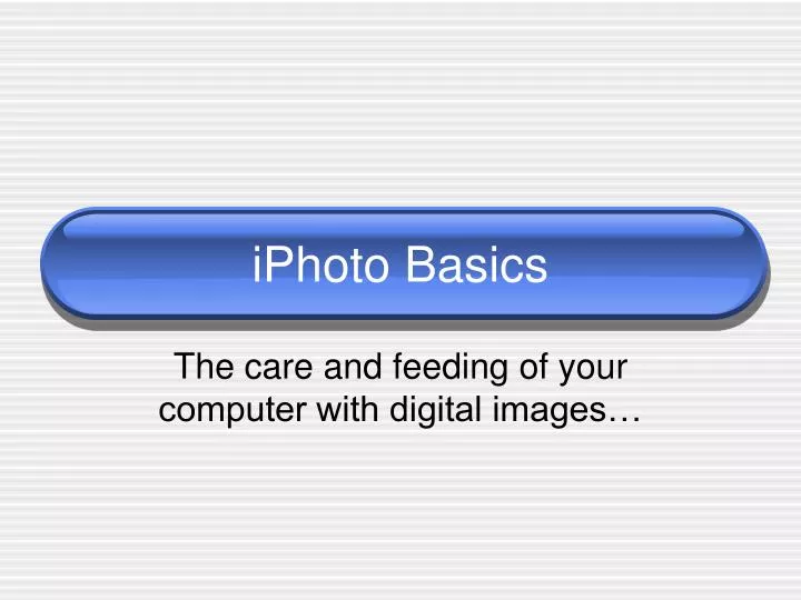 iphoto basics