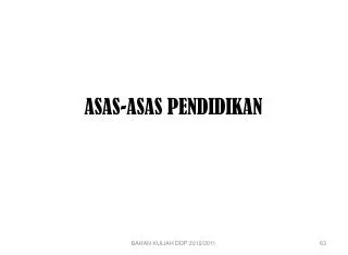 asas asas pendidikan