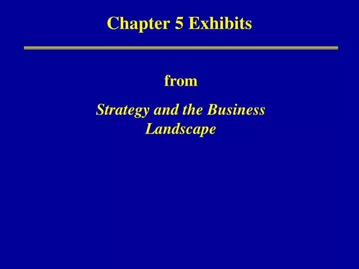 chapter 5 exhibits