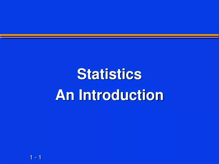 statistics an introduction