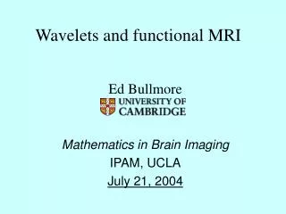 Wavelets and functional MRI