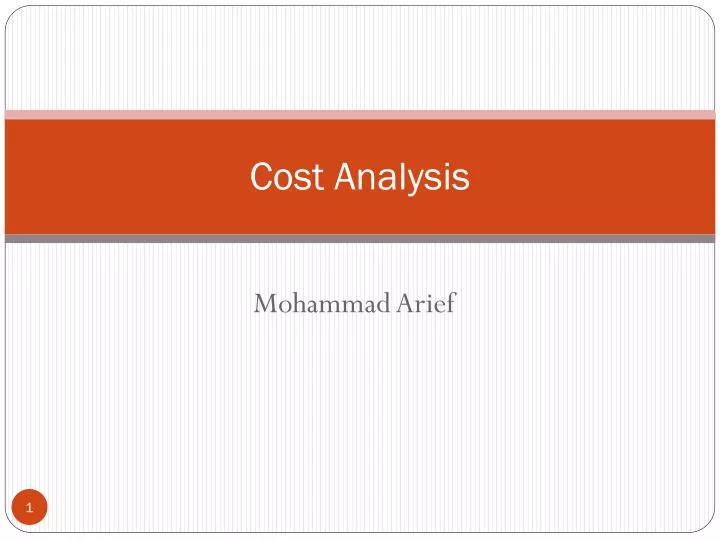 cost analysis