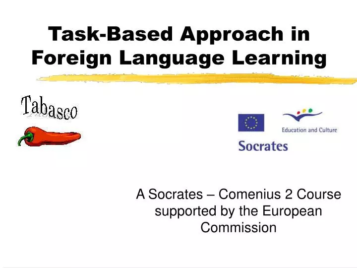 task based approach in foreign language learning