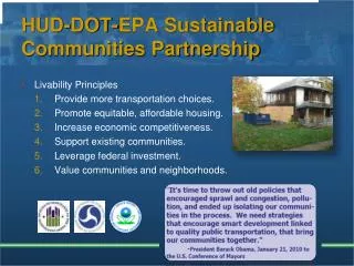 HUD-DOT-EPA Sustainable Communities Partnership