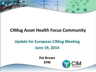 CIMug Asset Health Focus Community