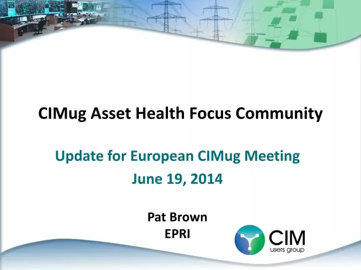 cimug asset health focus community