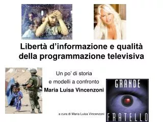 un po di storia e modelli a confronto maria luisa vincenzoni
