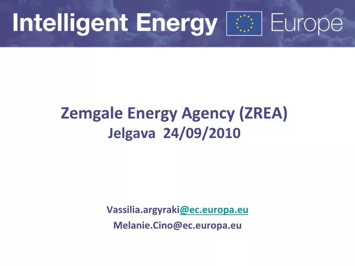zemgale zemgale energy agency zrea jelgava 24 09 2010
