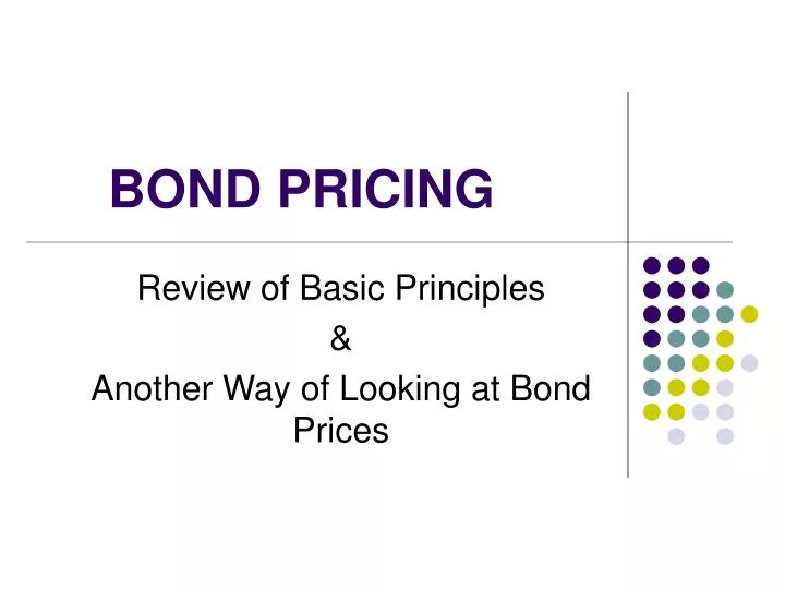 bond pricing