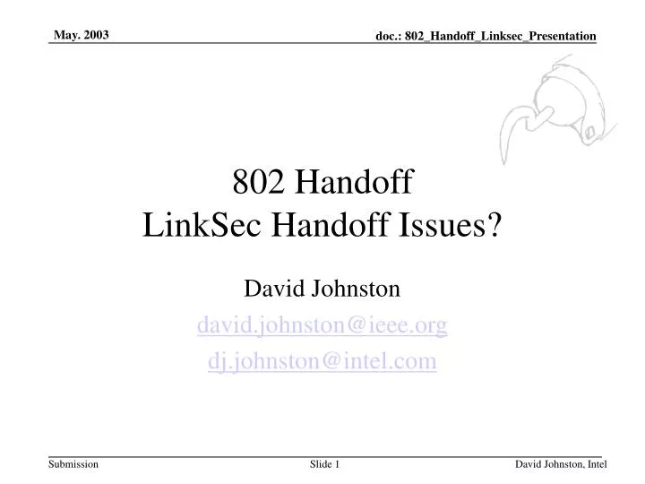 802 handoff linksec handoff issues