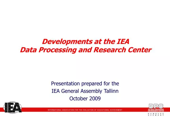 developments at the iea data processing and research center
