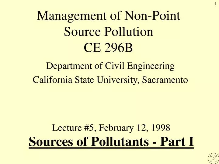 management of non point source pollution ce 296b