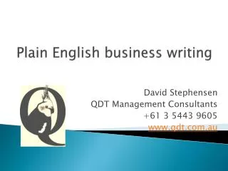 Plain English business writing