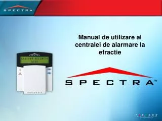 Manual de utilizare al centralei de alarmare la efractie