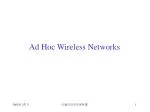 Ad Hoc Wireless Networks - slide 1