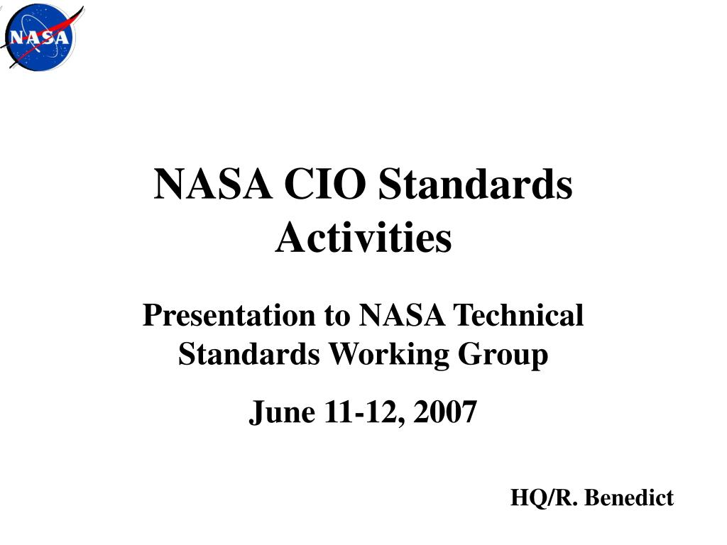 Nasa Code Standards PPT - NASA CIO Standards Activities PowerPoint Presentation, free ...